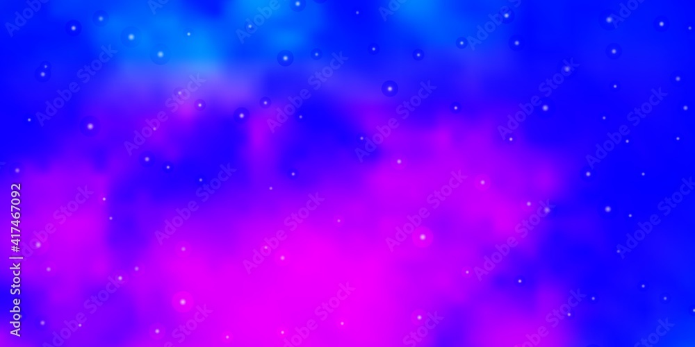 Dark Pink, Blue vector layout with bright stars. Dark Pink, Blue vector layout with bright stars.
