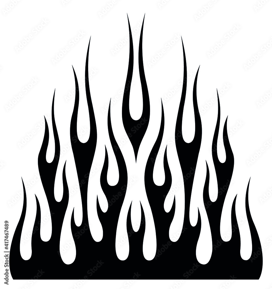 Tribal hotrod muscle car silhouette flame graphic for car hoods and roofs. Ideal for decals, stickers, mask and tattoos too. Tribal hotrod muscle car silhouette flame graphic for car hoods and roofs. Ideal for decals, stickers, mask and tattoos too.