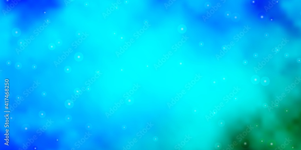 Light Blue, Green vector pattern with abstract stars. Light Blue, Green vector pattern with abstract stars.