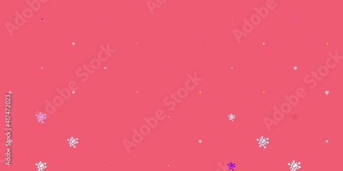 Light Multicolor vector pattern with coronavirus elements.
