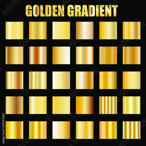 Metal golden gradients collection vector image

 photo
