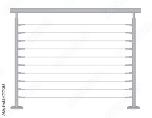 Metal balcony fence. vector illustration