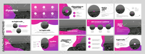 Geometric Graphic Design Project Proposal Presentation. Infographic Slide Template. For use in Presentation, Flyer and Leaflet, SEO, Marketing, Webinar Landing Page Template, Website Design, Banner.