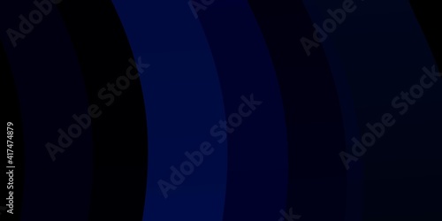 Dark BLUE vector pattern with curves.