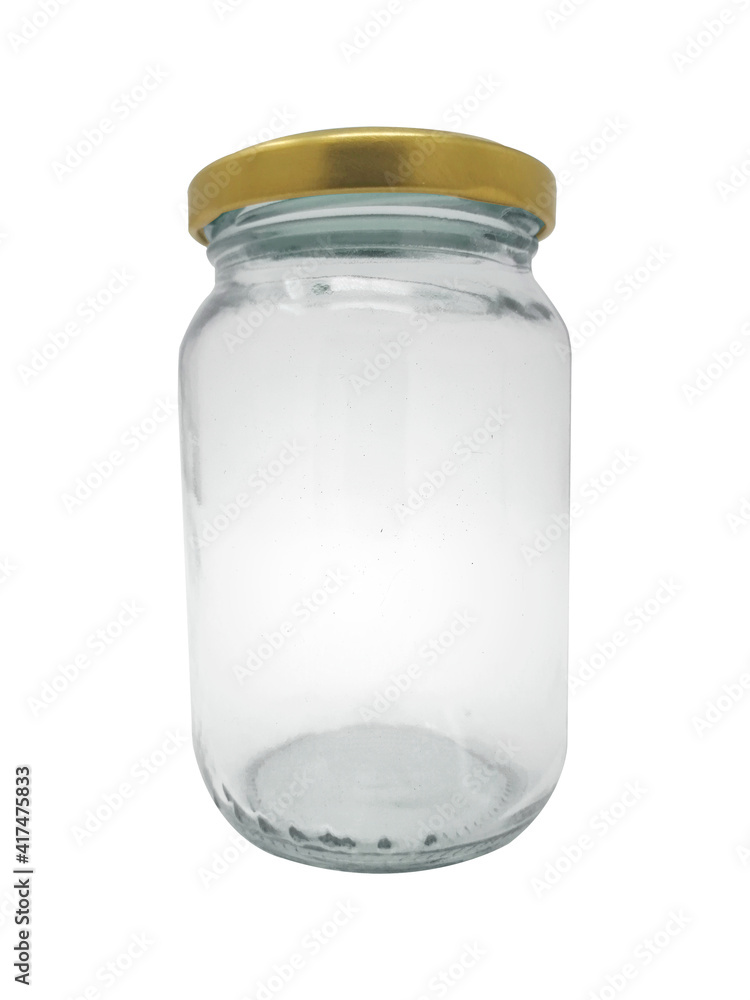 Frasco de vidrio cristalino 235 ml 8 oz, tapa twist off dorada Frasco de vidrio cristalino 235 ml 8 oz, tapa twist off dorada