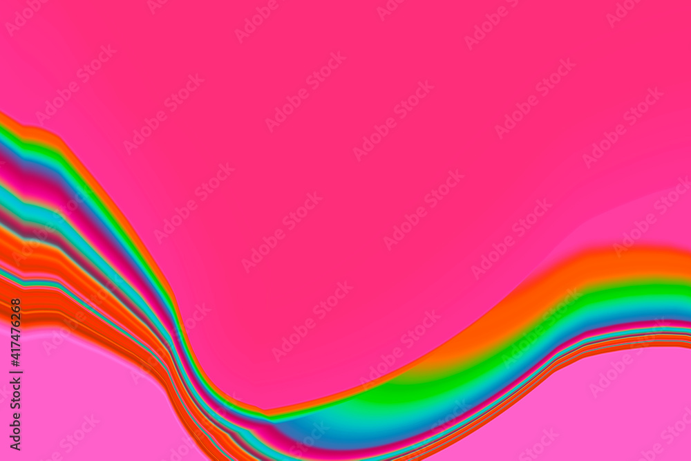 RIBBON OF BRIGHT COLOURS FLOWING RIBBON OF BRIGHT COLOURS FLOWING