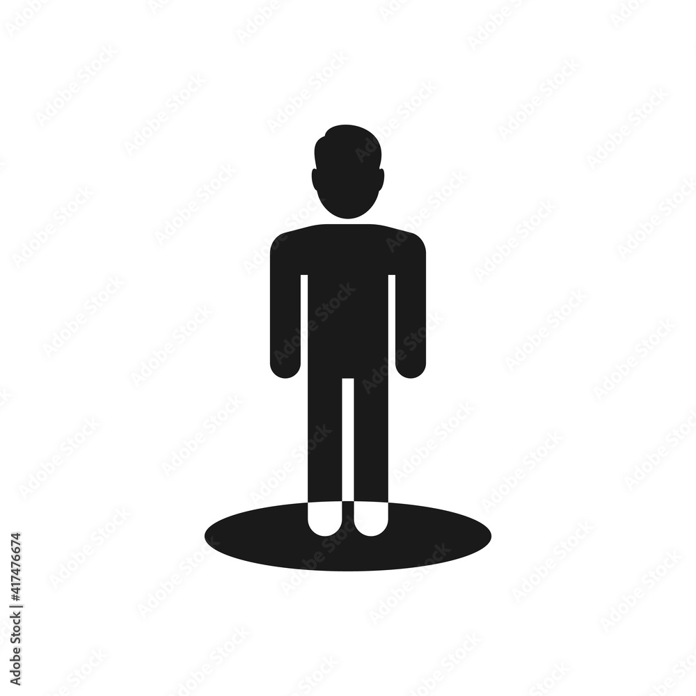 Social distancing and self-isolation icon vector illustration. Social distancing and self-isolation icon vector illustration.