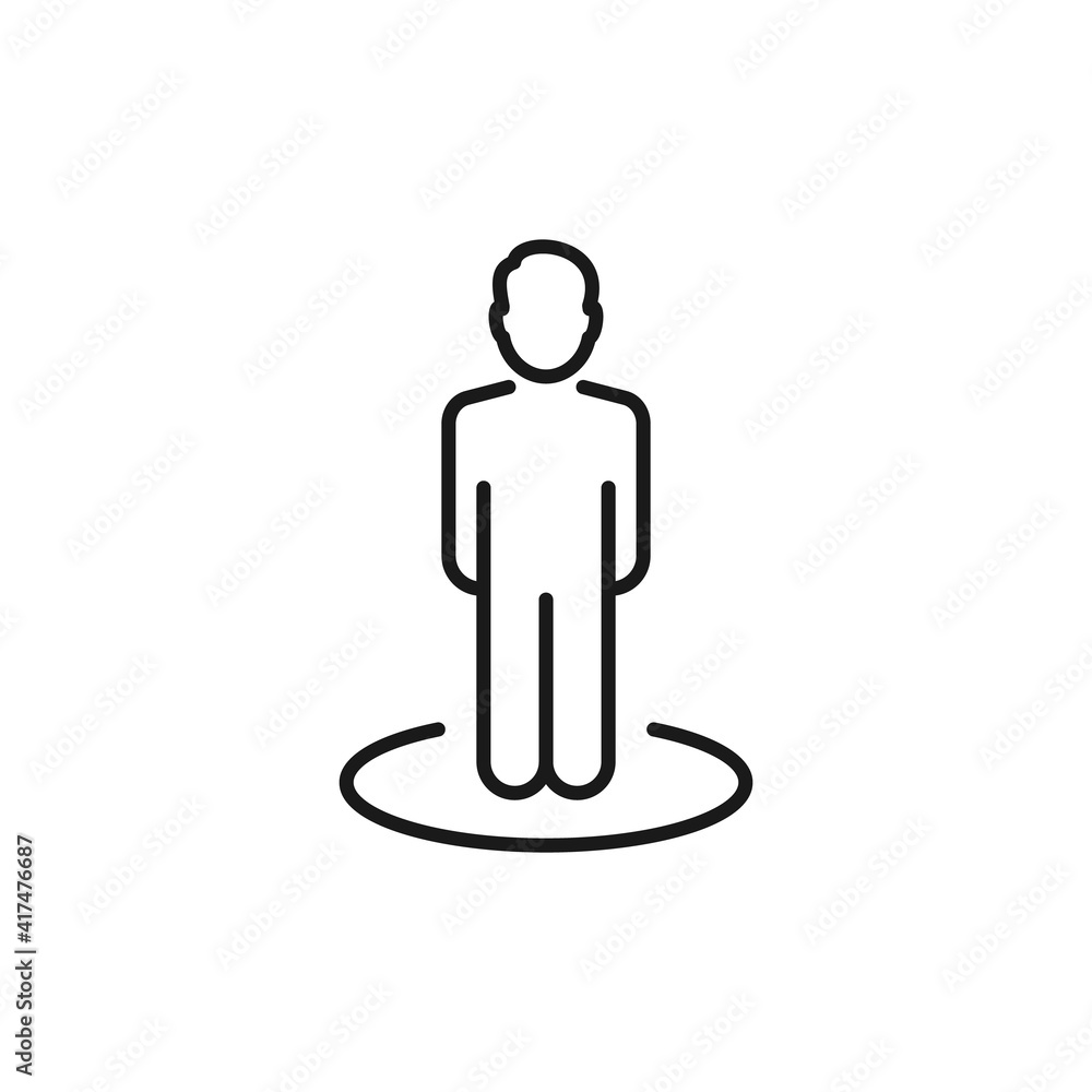 Social distancing and self-isolation icon vector illustration. Social distancing and self-isolation icon vector illustration.