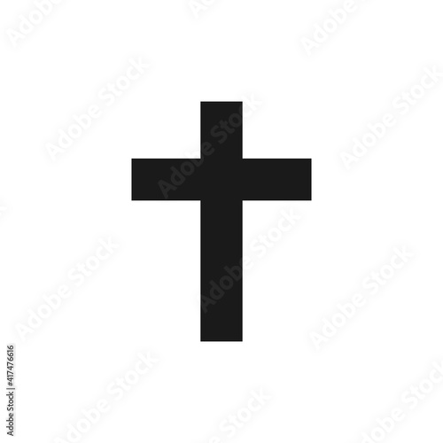 Christian cross icon. Religious cross symbol.