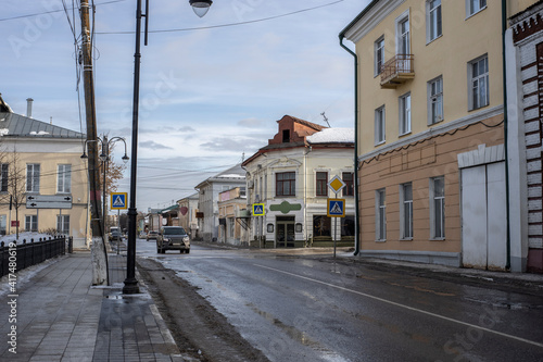 old Russian street. the city of Kolomna. street in the old town.