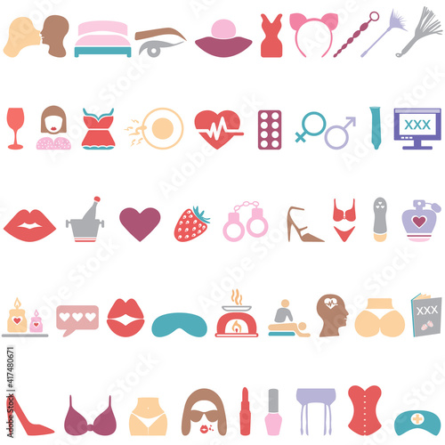 Sexy icons set on a white background