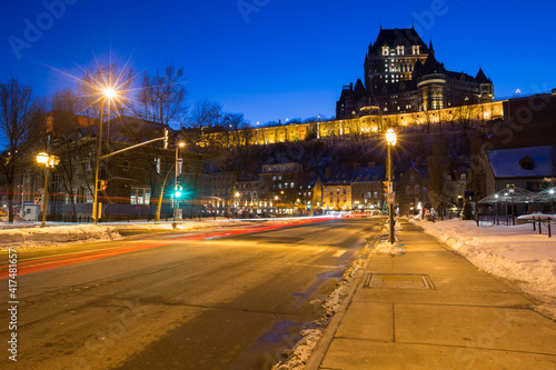 Old Quebec City downtown in winter