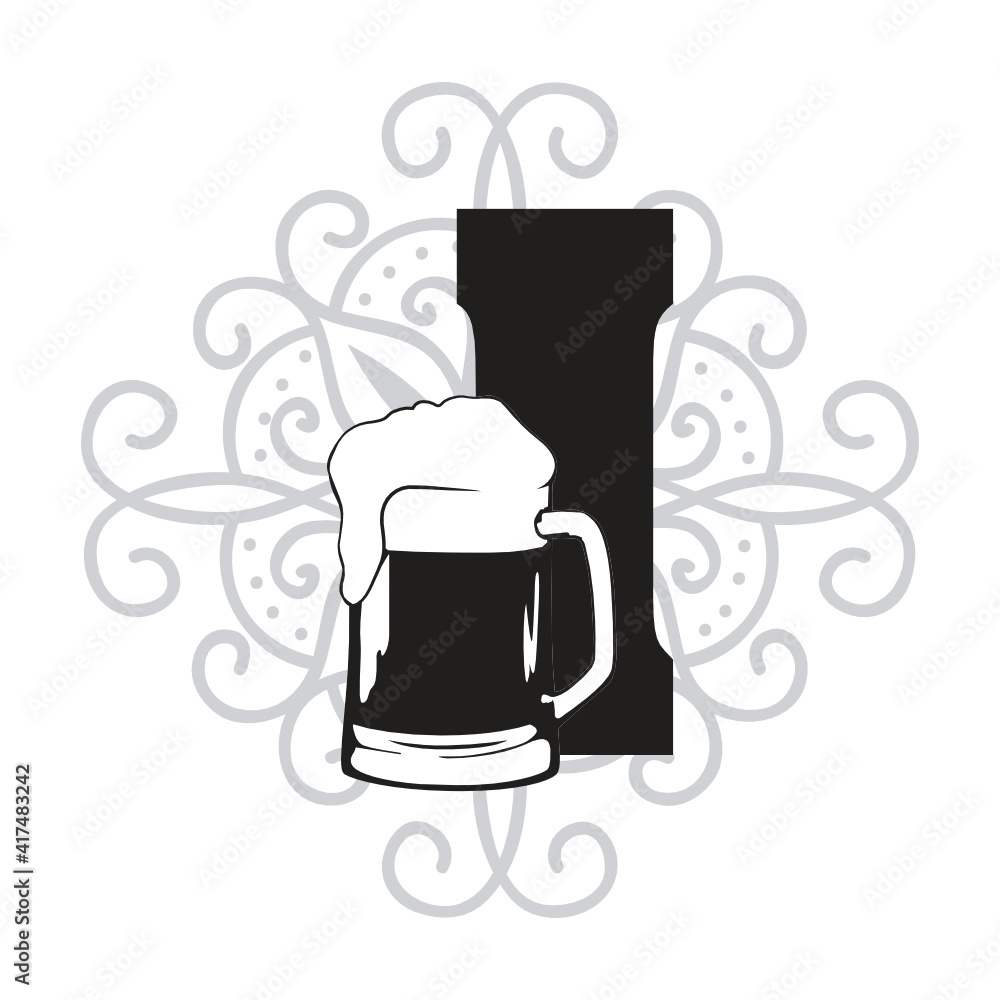 Obraz premium LETTER I AND BEER