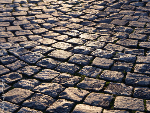 Fototapeta Naklejka Na Ścianę i Meble -  A close-up on the street of Paris at 