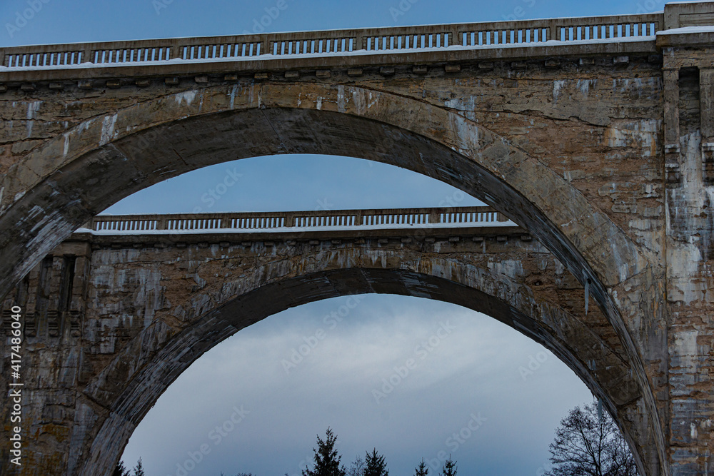 Fototapeta premium Historic Railway Viaducts located in Stanczyki Poland