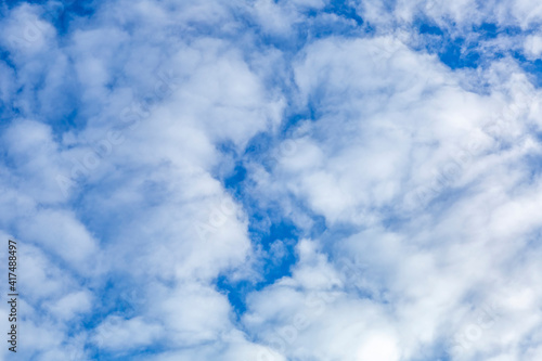 Picturesque textured clouds in the sky at the daytime