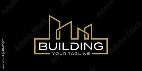 Building architecture logo design template inspiration