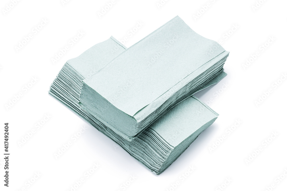 paper towel stack isolated on white background. disposable paper tissue for household cut out paper towel stack isolated on white background. disposable paper tissue for household cut out