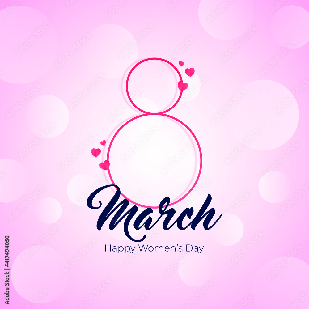 8th march background for women's day celebration