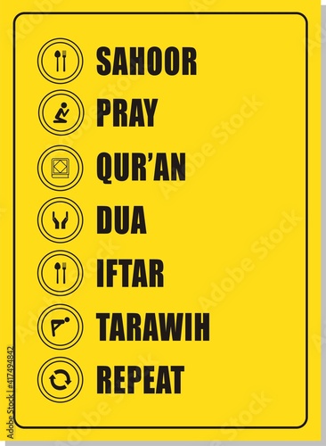 Ramadan mode,the routine people icon
