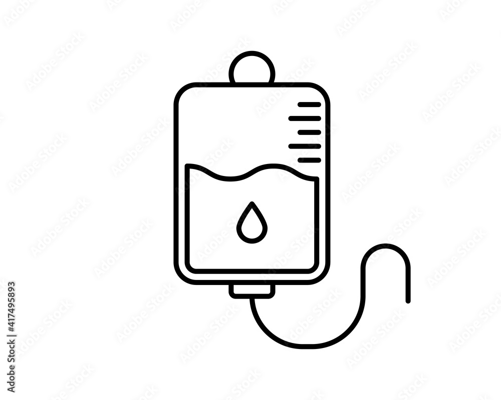 Vector iv bag icon. Saline symbol on background. The concept of treatment and therapy, chemotherapy. Modern design flat design, web button Vector iv bag icon. Saline symbol on background. The concept of treatment and therapy, chemotherapy. Modern design flat design, web button