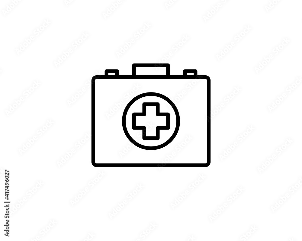 Medical bag Icon Vector Illustration on the white background. Medical bag Icon Vector Illustration on the white background.