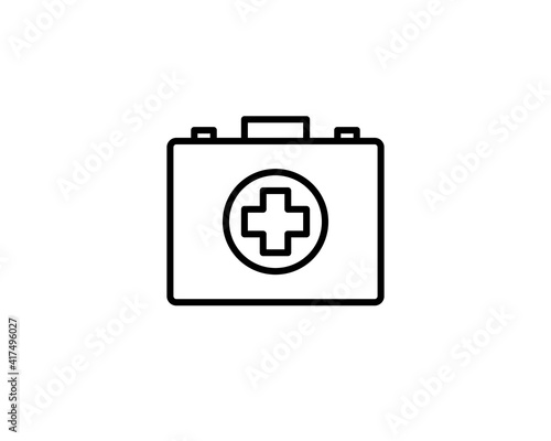 Free Download Medical bag Icon Vector Illustration on the white background. - GFXLoad