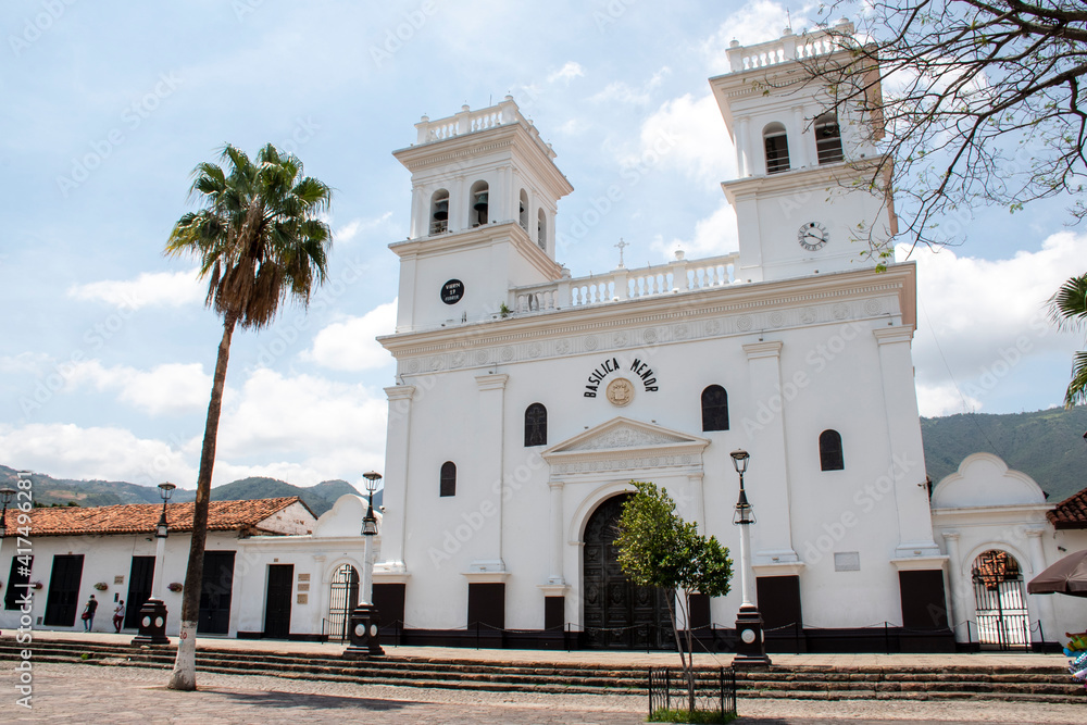 Main Church of Giron Santander in Colombia on February 19, 2021