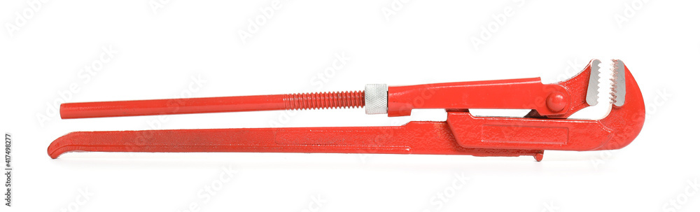 Plumbing wrench on white background Plumbing wrench on white background