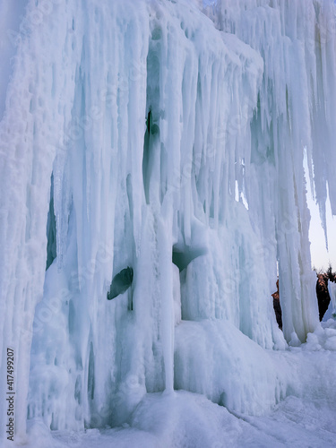 Ice sculptures on Rush River, Wisconsin