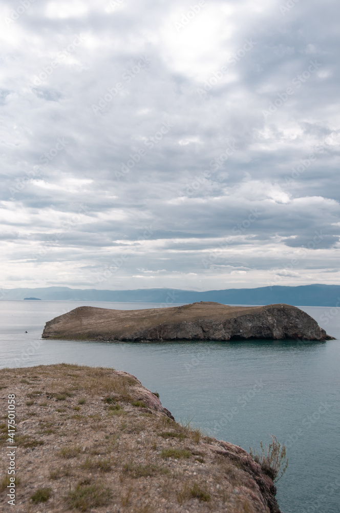 Coastline with a beautiful landscape of water and sky Coastline with a beautiful landscape of water and sky