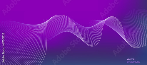 Business background lines wave abstract stripe design. Gradient background, purple mesh abstract, vector blurred soft blend color gradation. 