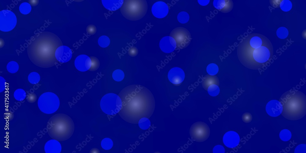 Light BLUE vector pattern with circles, stars. Light BLUE vector pattern with circles, stars.