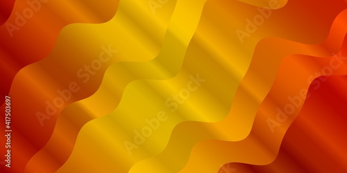 Dark Orange vector layout with curves.