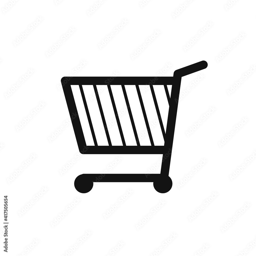 Shopping cart icon, flat graphic design template, trolley symbol, shop sign, vector illustration Shopping cart icon, flat graphic design template, trolley symbol, shop sign, vector illustration