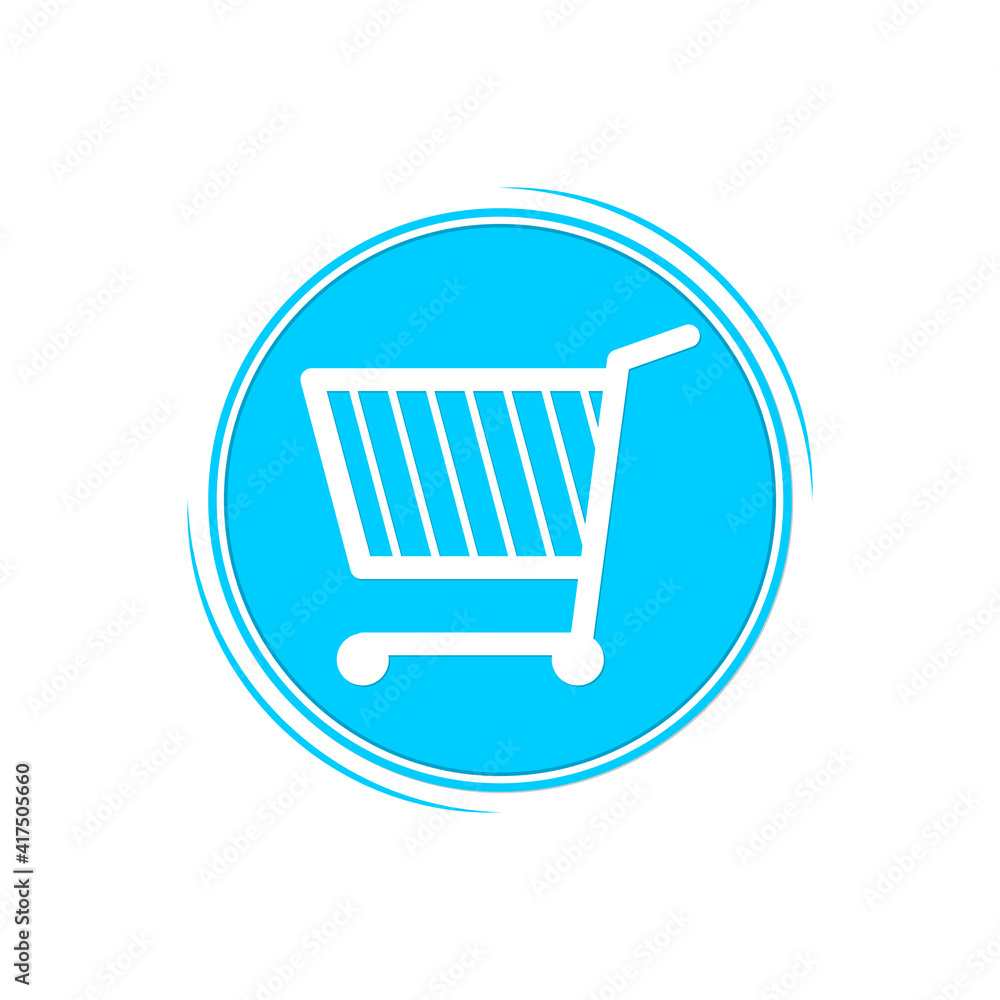 Shopping cart icon, flat graphic design template, trolley symbol, shop sign, vector illustration Shopping cart icon, flat graphic design template, trolley symbol, shop sign, vector illustration