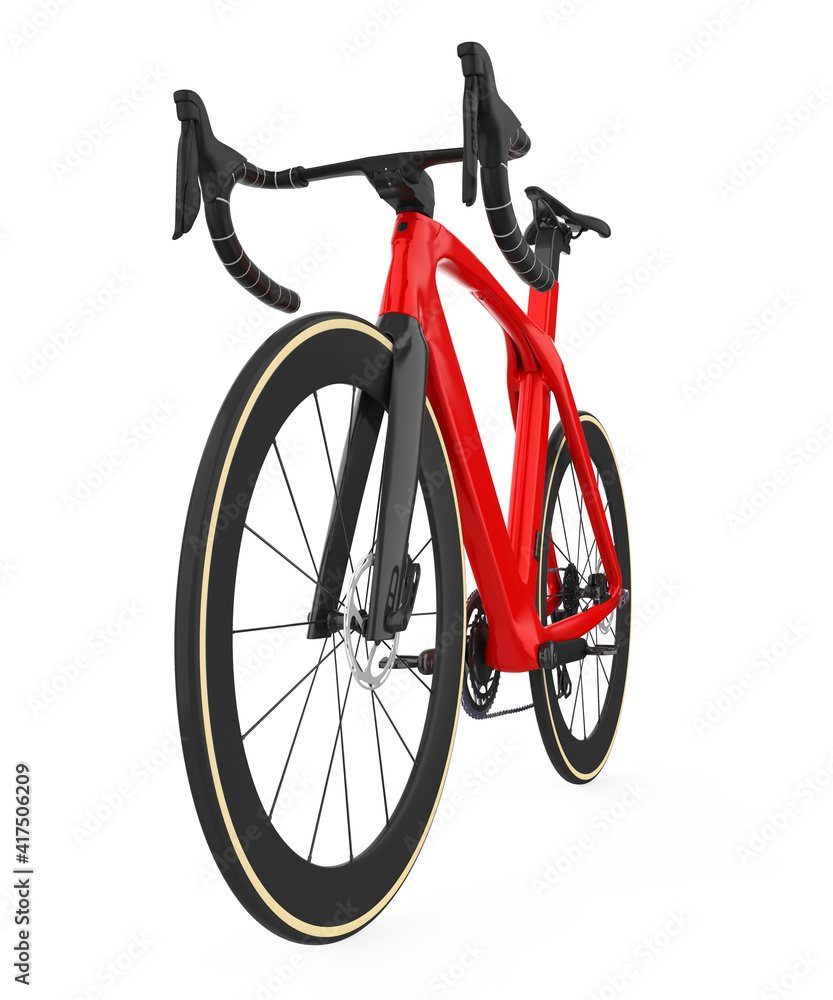 Naklejka premium Red Road Bike Isolated