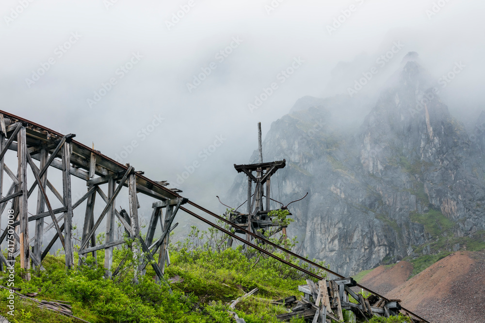 USA, Alaska, Independence Mine State Historical Park. Abandoned mine site. USA, Alaska, Independence Mine State Historical Park. Abandoned mine site.