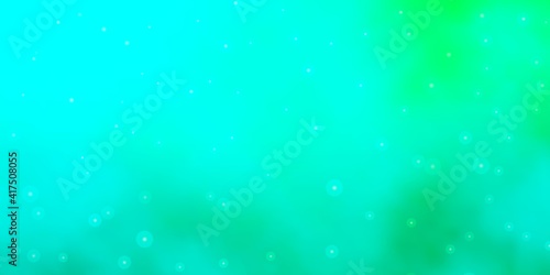 Light Green vector texture with beautiful stars. © Guskova