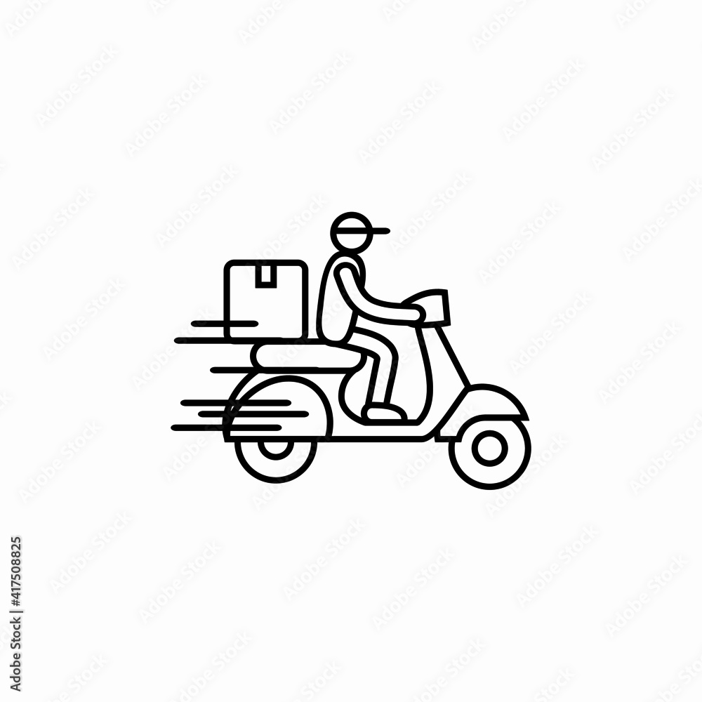 Delivery and Courier Motorbike Logo. Icon and Symbol Vector Template.
Delivery and Courier Motorbike Logo. Icon and Symbol Vector Template.