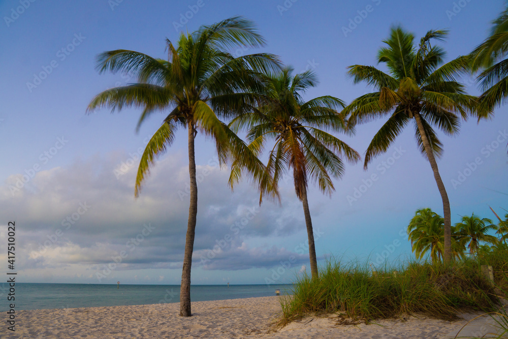 Fototapeta premium Sunrise in Key West at Smathers Beach.