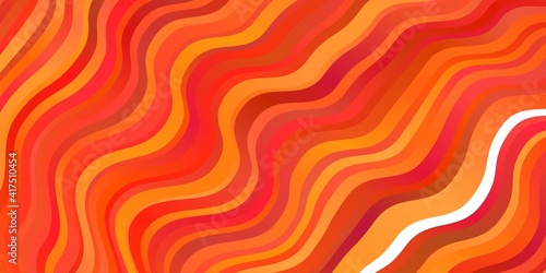 Light Orange vector background with lines.