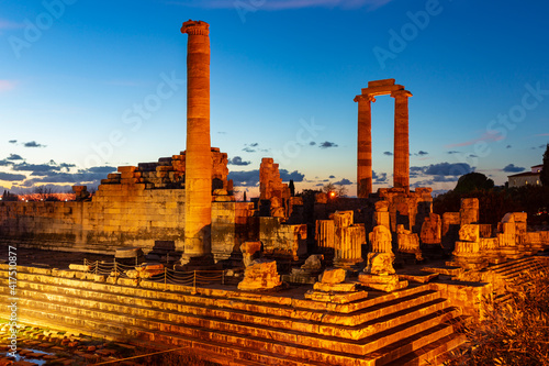 Temple of Apollo in Didyma antique city. Anatolia. Turkey