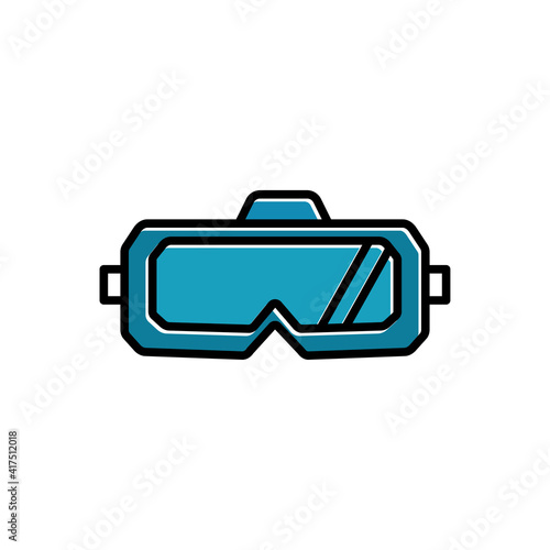 Virtual reality glasses lineal color icon. simple illustration. mobile concept app icon and web design. Editable stroke. Design template vector