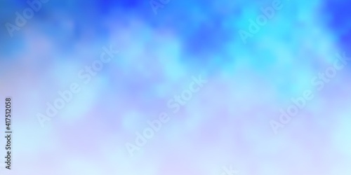 Light BLUE vector template with sky, clouds.