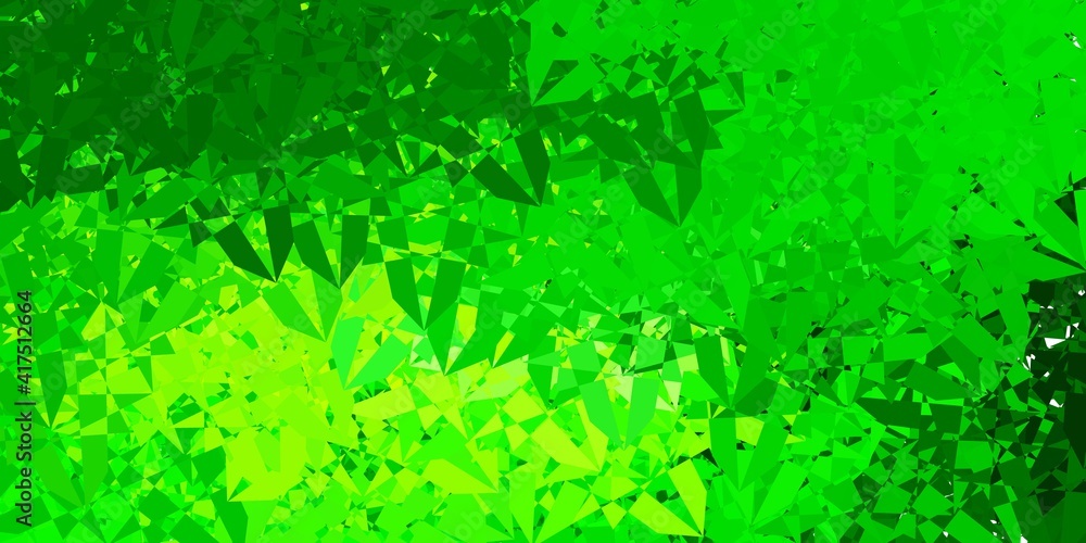 Light Green, Yellow vector pattern with polygonal shapes. Light Green, Yellow vector pattern with polygonal shapes.