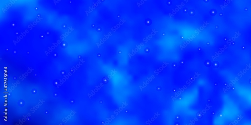 Light BLUE vector template with neon stars. Light BLUE vector template with neon stars.