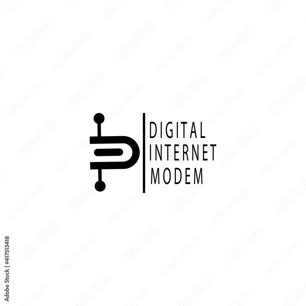 Modem logo illustration digital internet design vector template Modem logo illustration digital internet design vector template