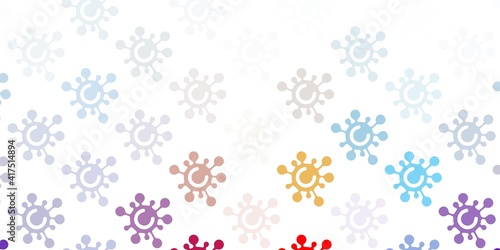 Light Blue, Red vector texture with disease symbols.