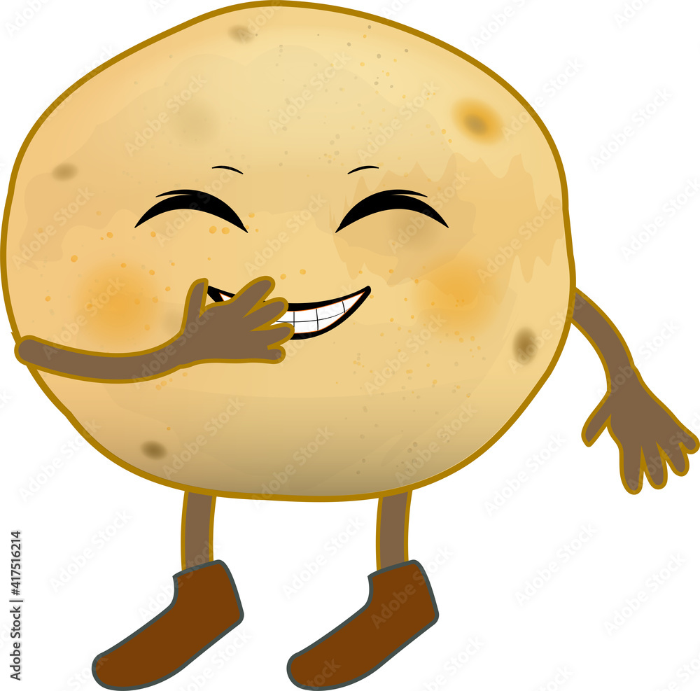 クスクス笑う可愛いじゃがいものキャラクター Stock Vector Adobe Stock